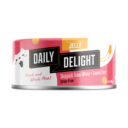 Daily Delight Jelly Skipjack Tuna White with Sweet Corn 80g-Daily Delight-Catsmart-express