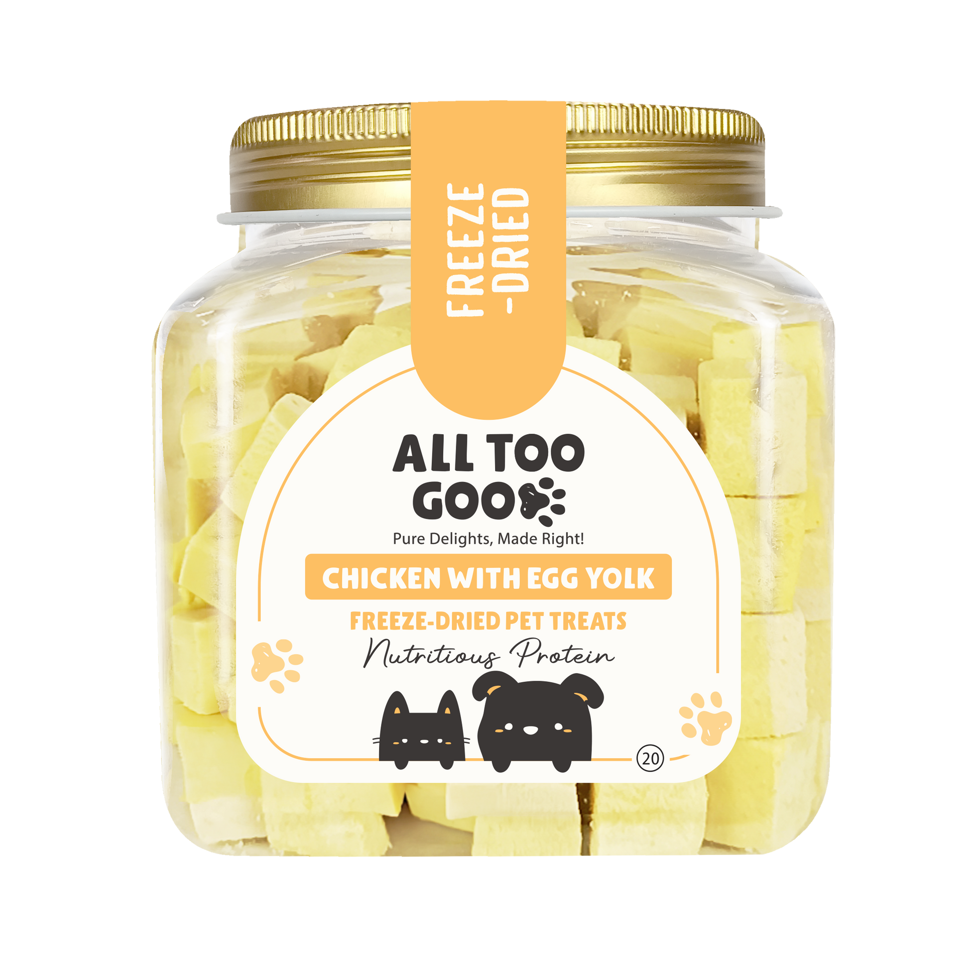 All Too Good Freeze-Dried Treats Chic w/ Egg Yolk 100g-Catsmart-express-Catsmart-express
