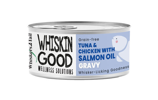 WhiskinGood Wellness Solutions Tuna & Chic w/Salmon Oil Gravy 70g (24 cans)-Catsmart-express-Catsmart-express
