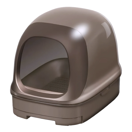 NyanTomo Cat Clean Toilet Dome Set Brown-Catsmart-express-Catsmart-express