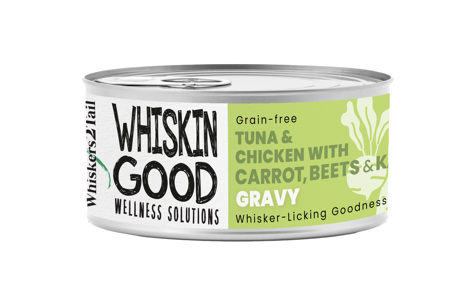 WhiskinGood Wellness Solutions Tuna & Chic w/Carrot, Beets & Kale Gravy 70g (24 cans)-Catsmart-express-Catsmart-express