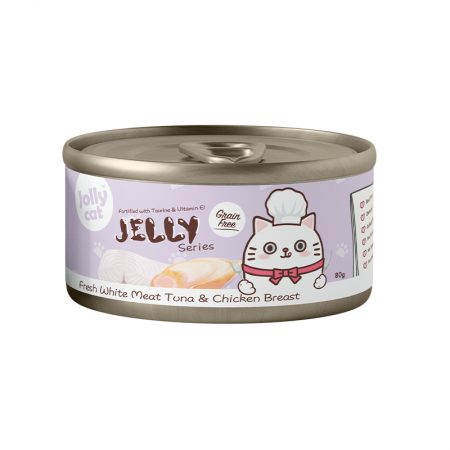 Jollycat Jelly Series Fresh White Meat Tuna And Chicken Breast 80g-Catsmart-express-Catsmart-express