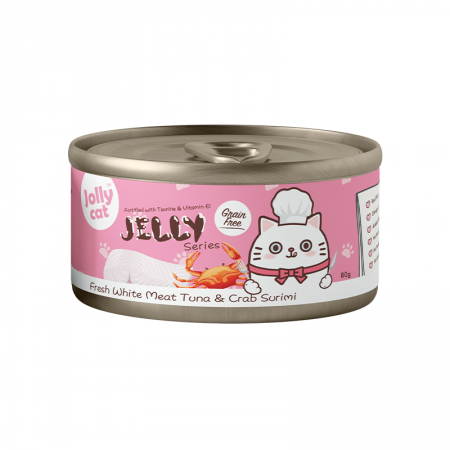 Jollycat Jelly Series Fresh White Meat Tuna And Crab Surimi 80g-Catsmart-express-Catsmart-express