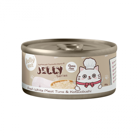 Jollycat Jelly Series Fresh White Meat Tuna And Katsuobushi 80g-Catsmart-express-Catsmart-express