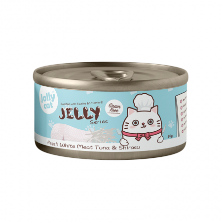 Jollycat Gravy Series Fresh White Meat Tuna And Shirasu 80g (24 cans)-Catsmart-express-Catsmart-express