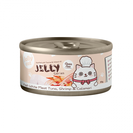 Jollycat Jelly Series Fresh White Meat Tuna, Shrimp And Calamari 80g-Catsmart-express-Catsmart-express