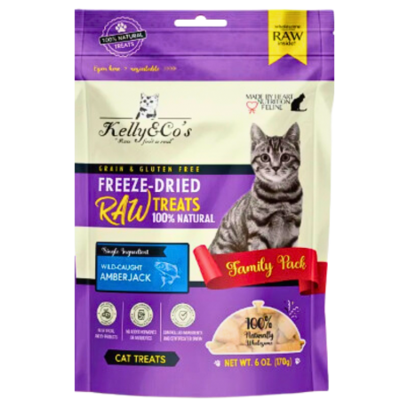 Kelly & Co's Cat Freeze-Dried Raw Treats Amberjack Family Pack 170g-Kelly & Co's-Catsmart-express