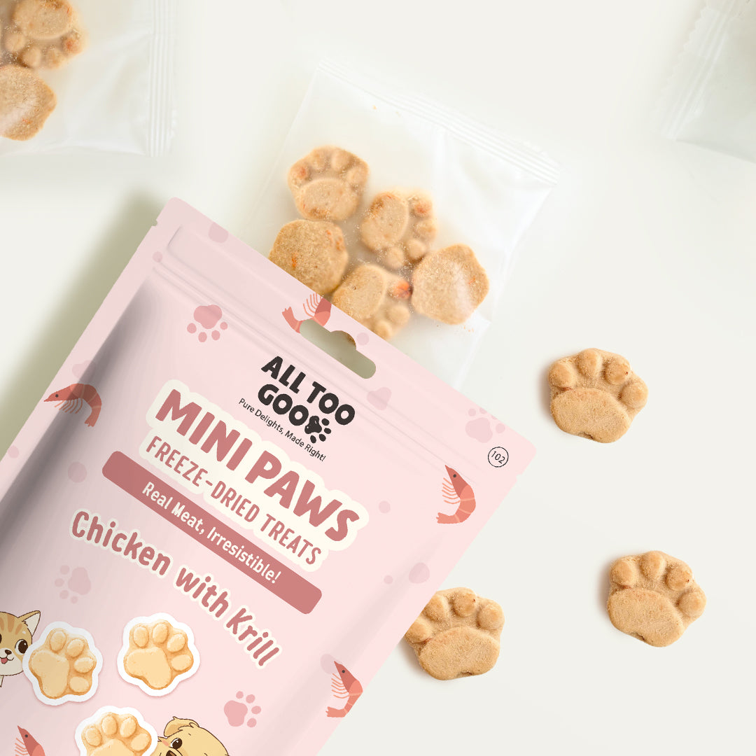 All Too Good Mini Paws Freeze-Dried Treats Chic w/Krill 54g (3 packs)-All Too Good-Catsmart-express