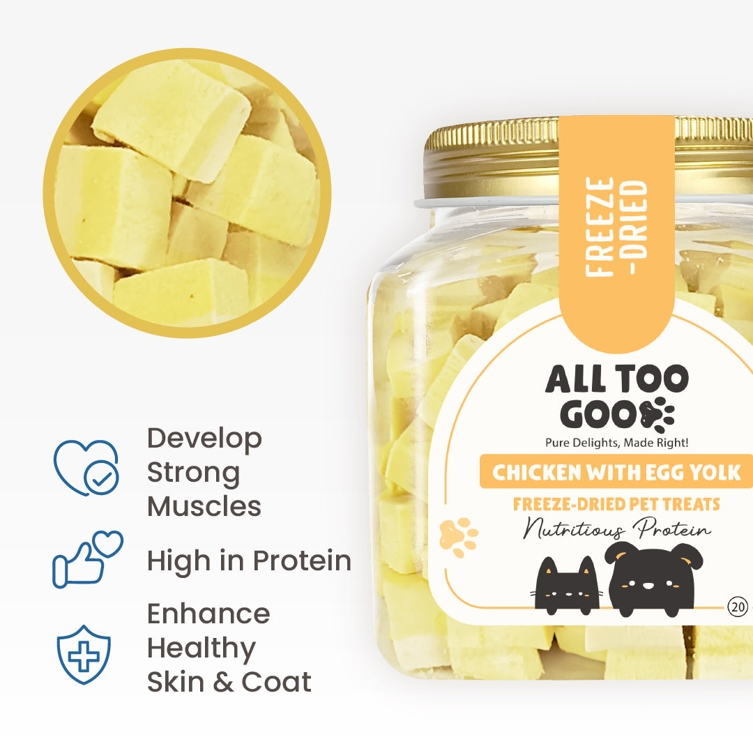 All Too Good Freeze-Dried Treats Chic w/ Egg Yolk 100g-Catsmart-express-Catsmart-express