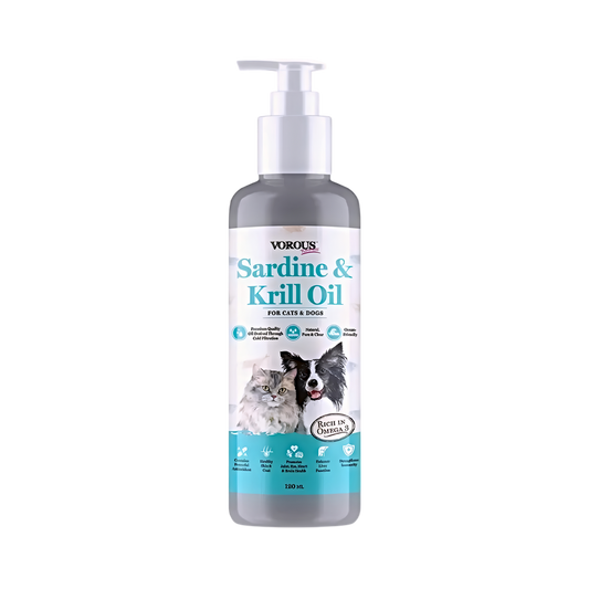 Vorous Wellness Pet Supplement Oil Sardine & Krill 120ml-Catsmart-express-Catsmart-express