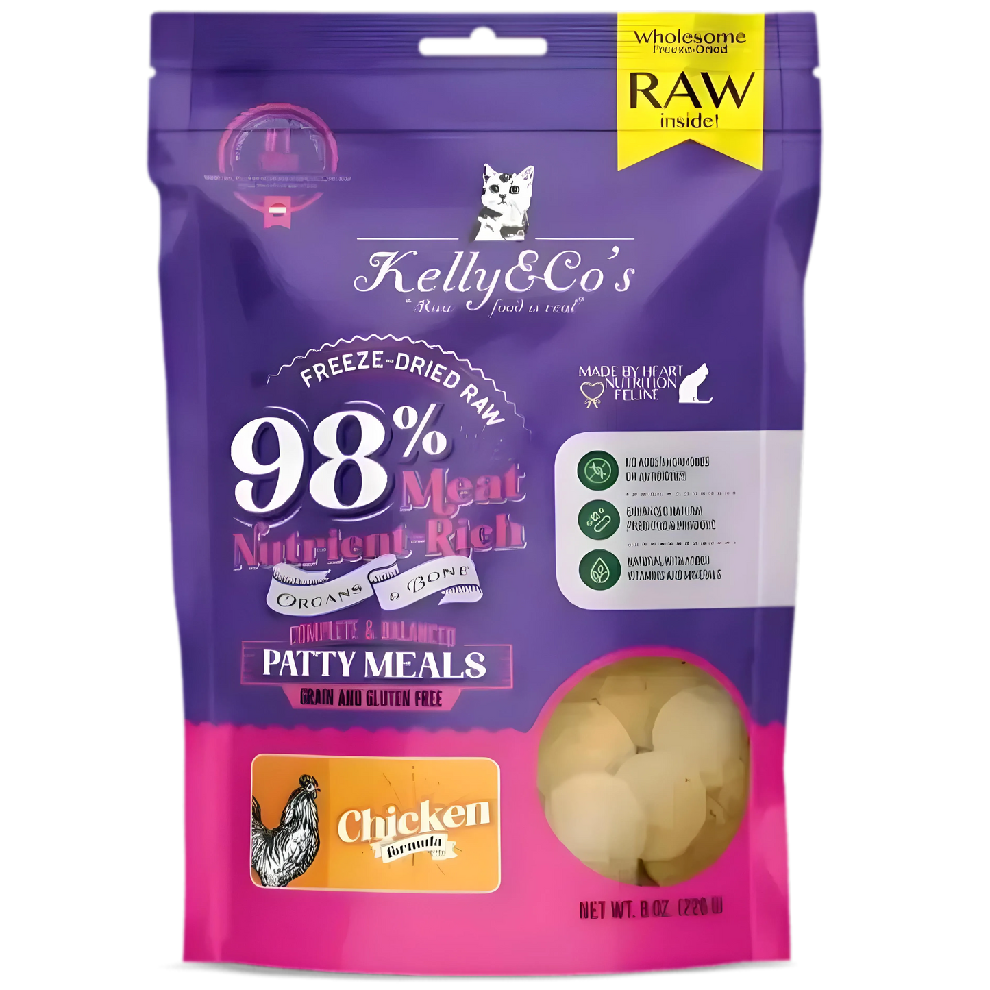 Kelly & Co's Patty Meal Chicken 226g-Kelly & Co's-Catsmart-express