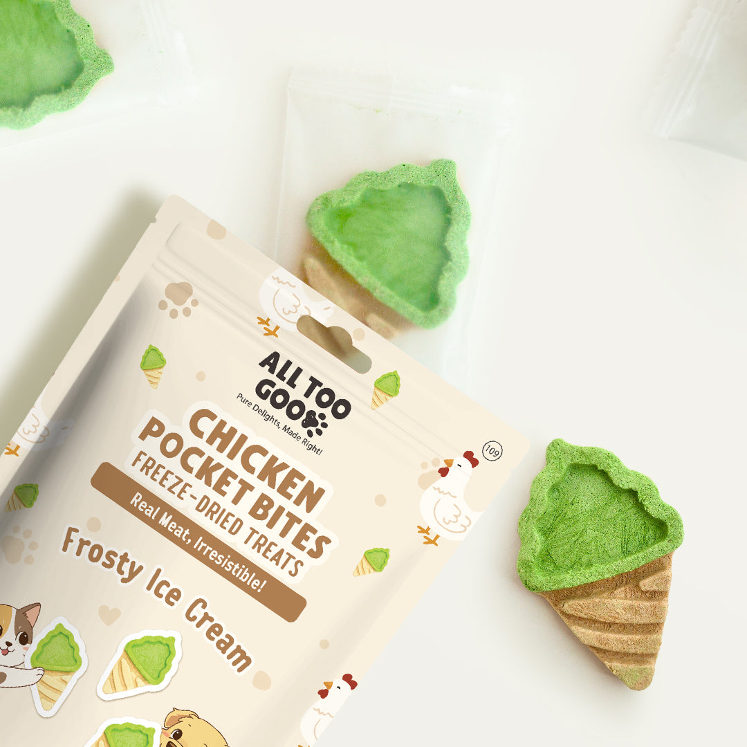All Too Good Chicken Pocket Bites Freeze-Dried Treats Frosty Ice Cream 60g-All Too Good-Catsmart-express
