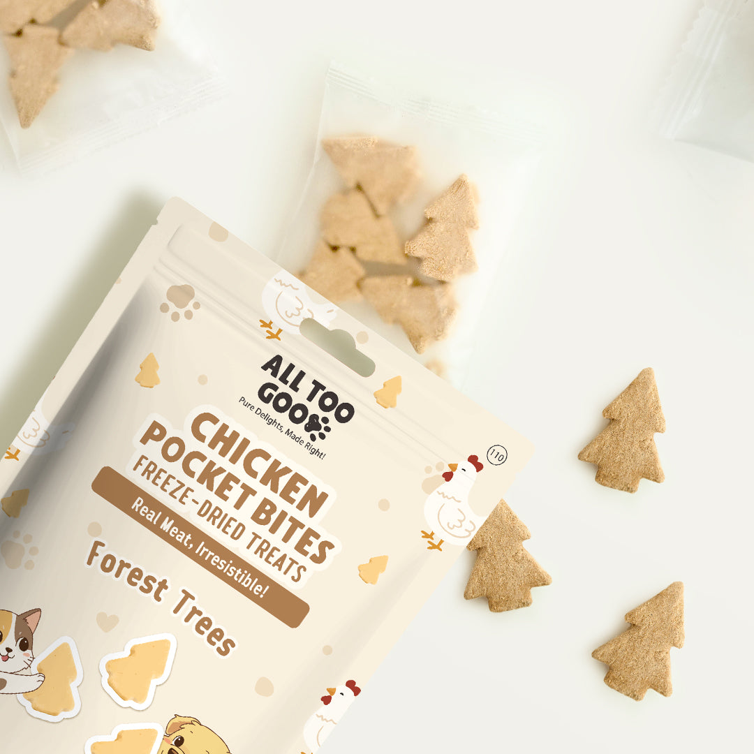 All Too Good Chicken Pocket Bites Freeze-Dried Treats Forest Trees 84g-All Too Good-Catsmart-express