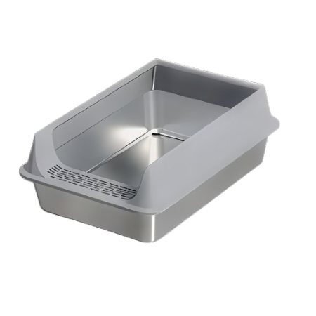 Rubeku Litter Box Stainless Steel Grey