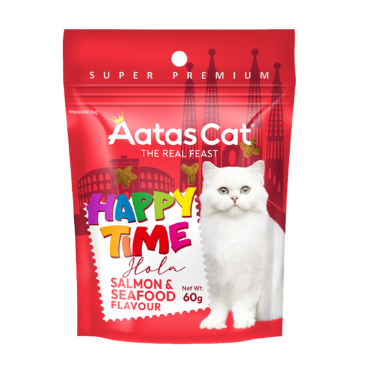 Aatas Cat Happy Time Hola Salmon & Seafood 60g (4 Packs)-Aatas Cat-Catsmart-express