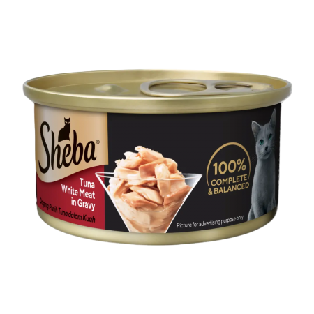 Sheba Canned Food Gravy Tuna White Meat 85g (24 cans)-Sheba-Catsmart-express