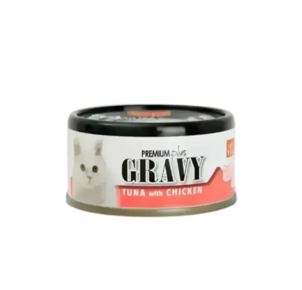 Aristo Cats Premium Plus Gravy Tuna W/Chicken 80g (24 Cans)-Aristo Cats-Catsmart-express