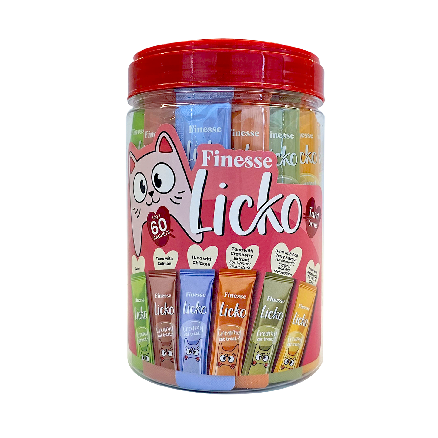 Finesse Licko Creamy Treat Tuna 14g x 60s-Finesse-Catsmart-express