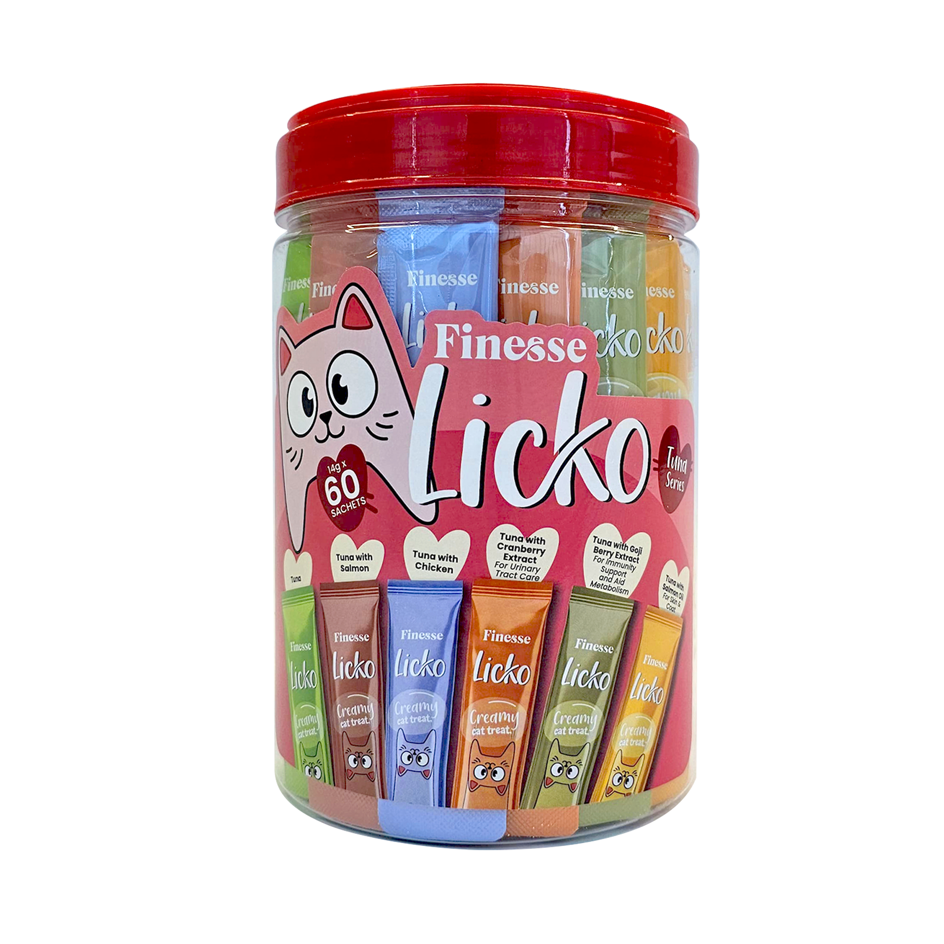 Finesse Licko Creamy Treat Tuna 14g x 60s-Finesse-Catsmart-express