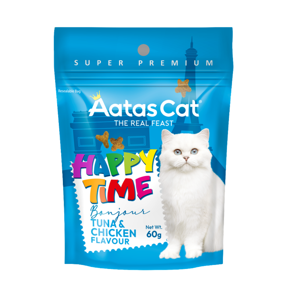 Aatas Cat Happy Time Bonjour Tuna & Chicken 60g (4 Packs)-Aatas Cat-Catsmart-express