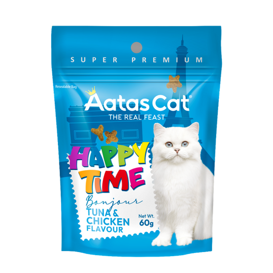 Aatas Cat Happy Time Bonjour Tuna & Chicken 60g (4 Packs)-Aatas Cat-Catsmart-express