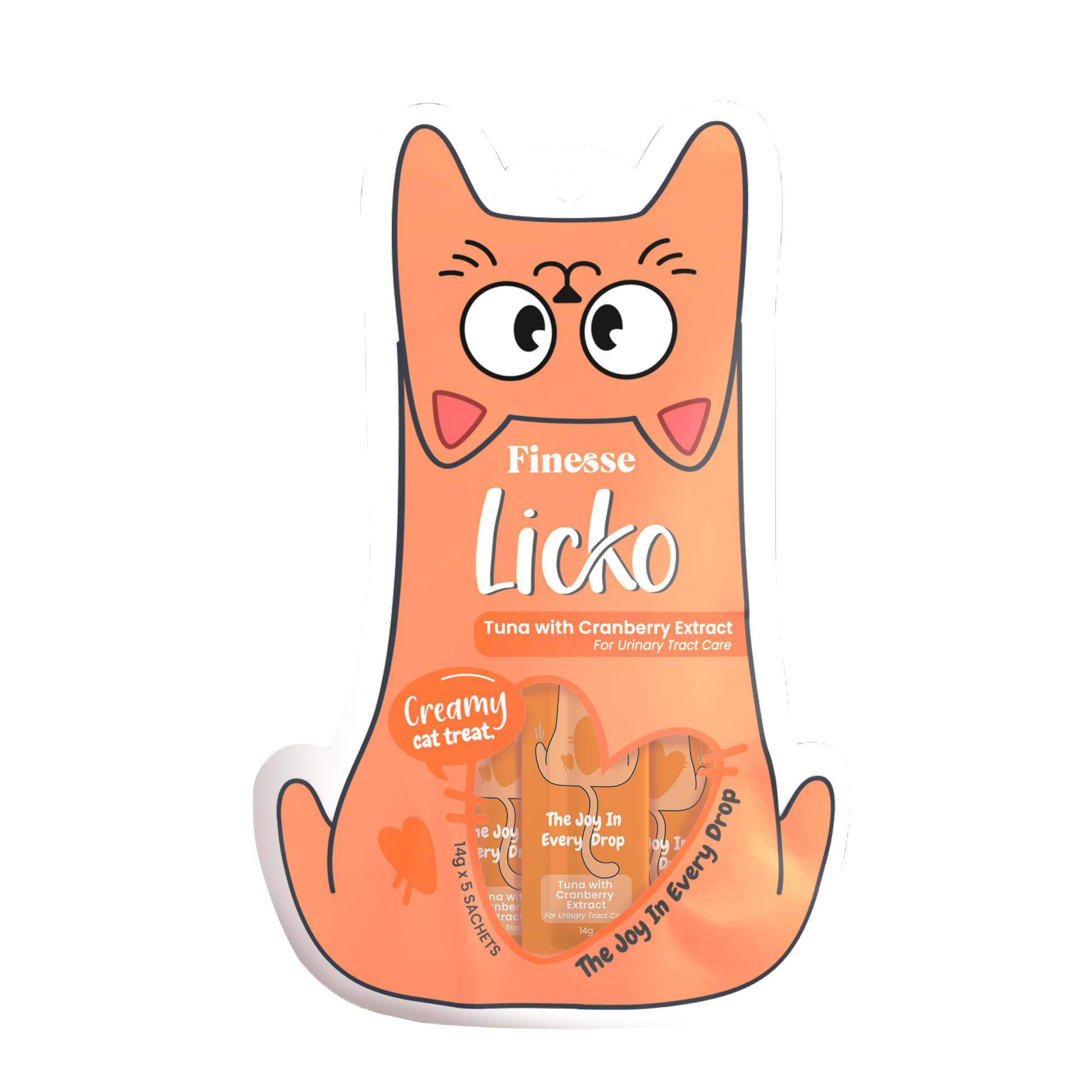 Finesse Licko Creamy Treat Tuna Cranberry Extract 14g x 5s (4 packs)-Finesse-Catsmart-express