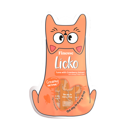 Finesse Licko Creamy Treat Tuna Cranberry 14g x 5s (4 packs)-Finesse-Catsmart-express