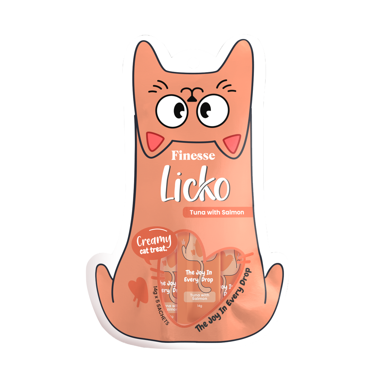 Finesse Licko Creamy Treat Tuna Salmon 14g x 5s (4 packs)-Finesse-Catsmart-express