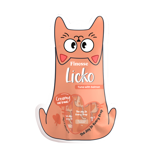 Finesse Licko Creamy Treat Tuna Salmon 14g x 5s (4 packs)-Finesse-Catsmart-express