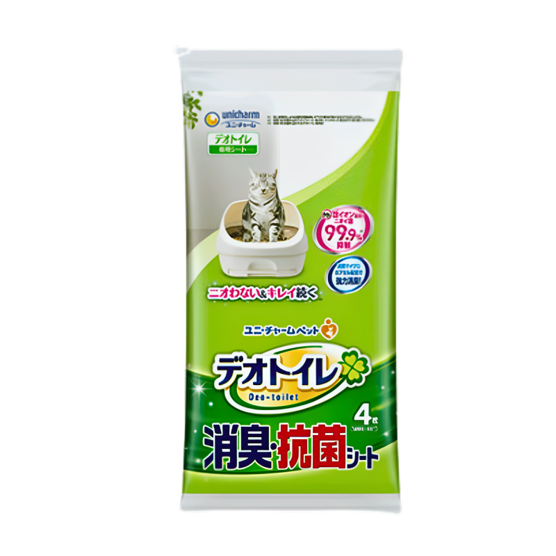 Unicharm Anti-bacterial Sheets Fragrance Free (4pcs/Pack)-UniCharm-Catsmart-express