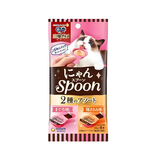 Unicharm Treat Silver Spoon Gourmet Tuna & Chicken 40g x2-UniCharm-Catsmart-express