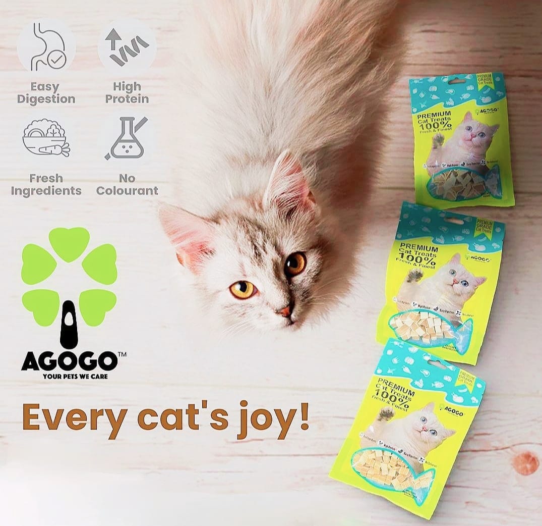 Agogo Treat Premium Grade Chicken Jerky Bites 50g-Agogo-Catsmart-express