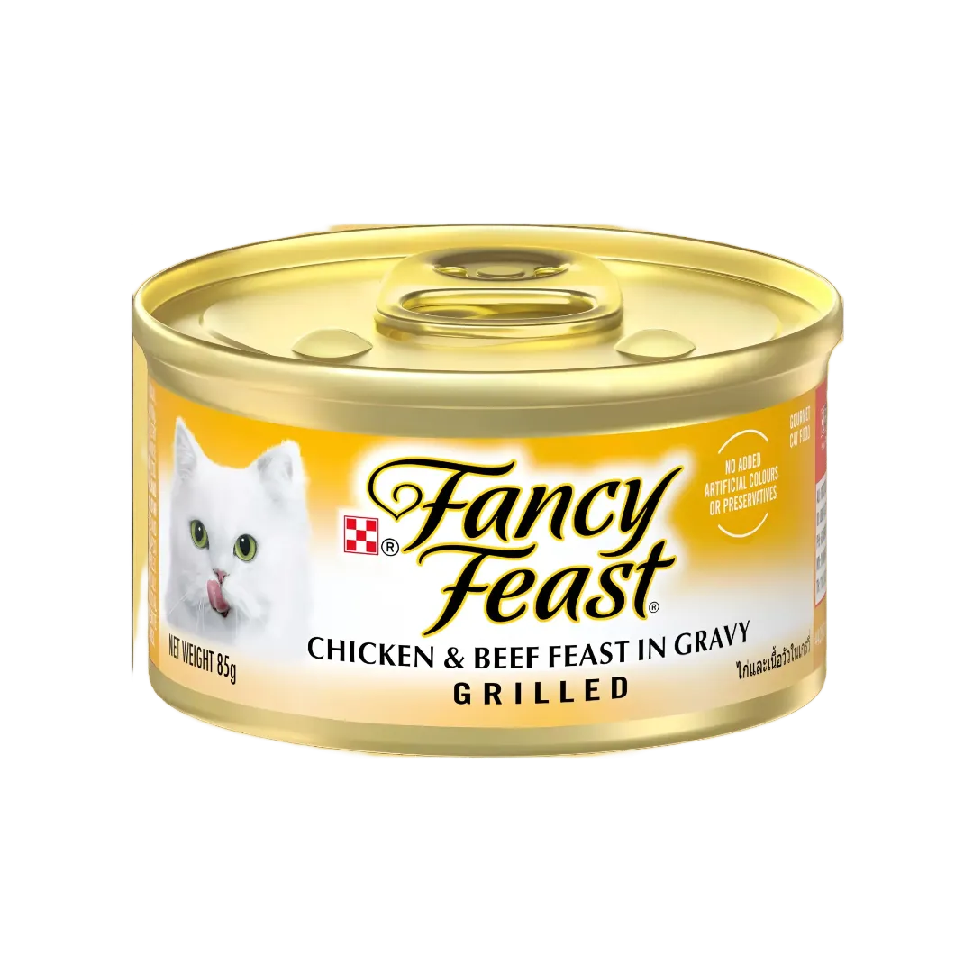 Fancy Feast Grilled Chicken & Beef in Gravy 85g x24-Fancy Feast-Catsmart-express