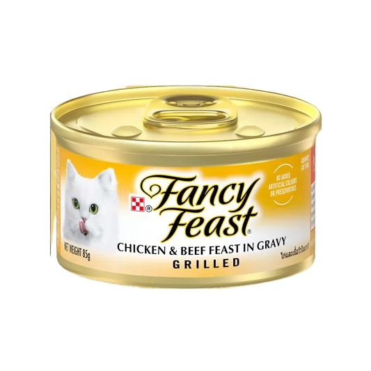 Fancy Feast Grilled Chicken & Beef in Gravy 85g x24-Fancy Feast-Catsmart-express