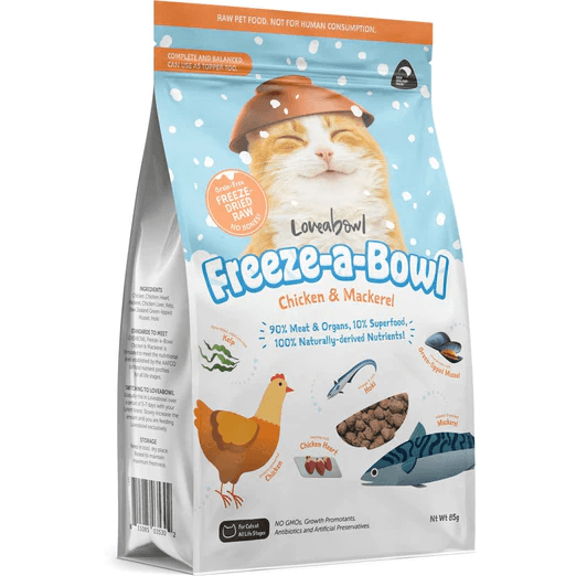 Loveabowl Cat Food Freeze-A-Bowl Chicken & Mackerel 85g-Loveabowl-Catsmart-express