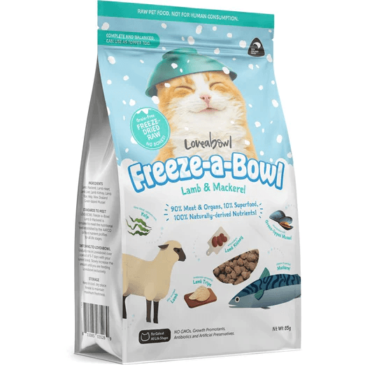 Loveabowl Cat Food Freeze-A-Bowl Lamb & Mackerel 85g-Loveabowl-Catsmart-express