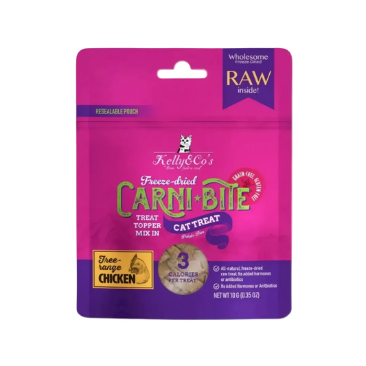 Kelly & Co's Treats Freeze Dried Carnibite Chicken 10g (3 packs)-Kelly & Co's-Catsmart-express