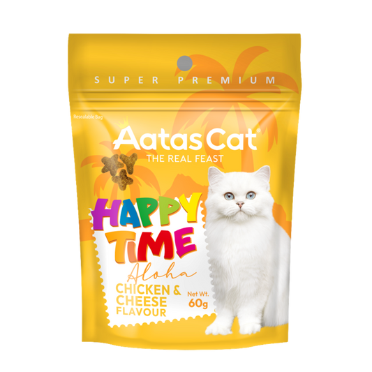 Aatas Cat Happy Time Aloha Chicken & Cheese 60g (4 Packs)-Aatas Cat-Catsmart-express