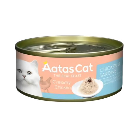 Aatas Cat Creamy Chicken & Sardine 80g-Aatas Cat-Catsmart-express