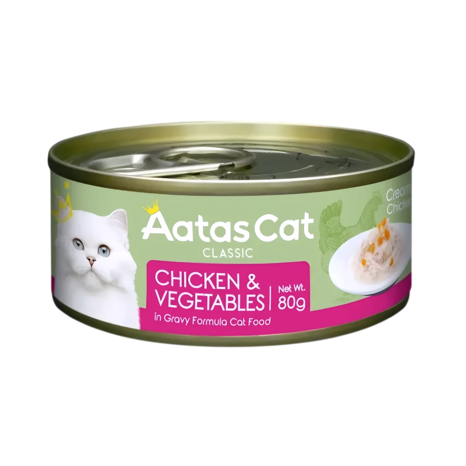 Aatas Cat Creamy Chicken & Vegetables 80g Carton (24 Cans)-Aatas Cat-Catsmart-express