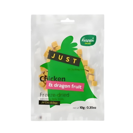 Happi Skippi Pet Treat Just Freeze Dried Chic & Dragon Fruit 10g x5-Happi Skippi-Catsmart-express