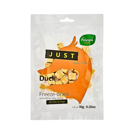 Happi Skippi Pet Treat Just Freeze Dried Duck 10g x5-Happi Skippi-Catsmart-express