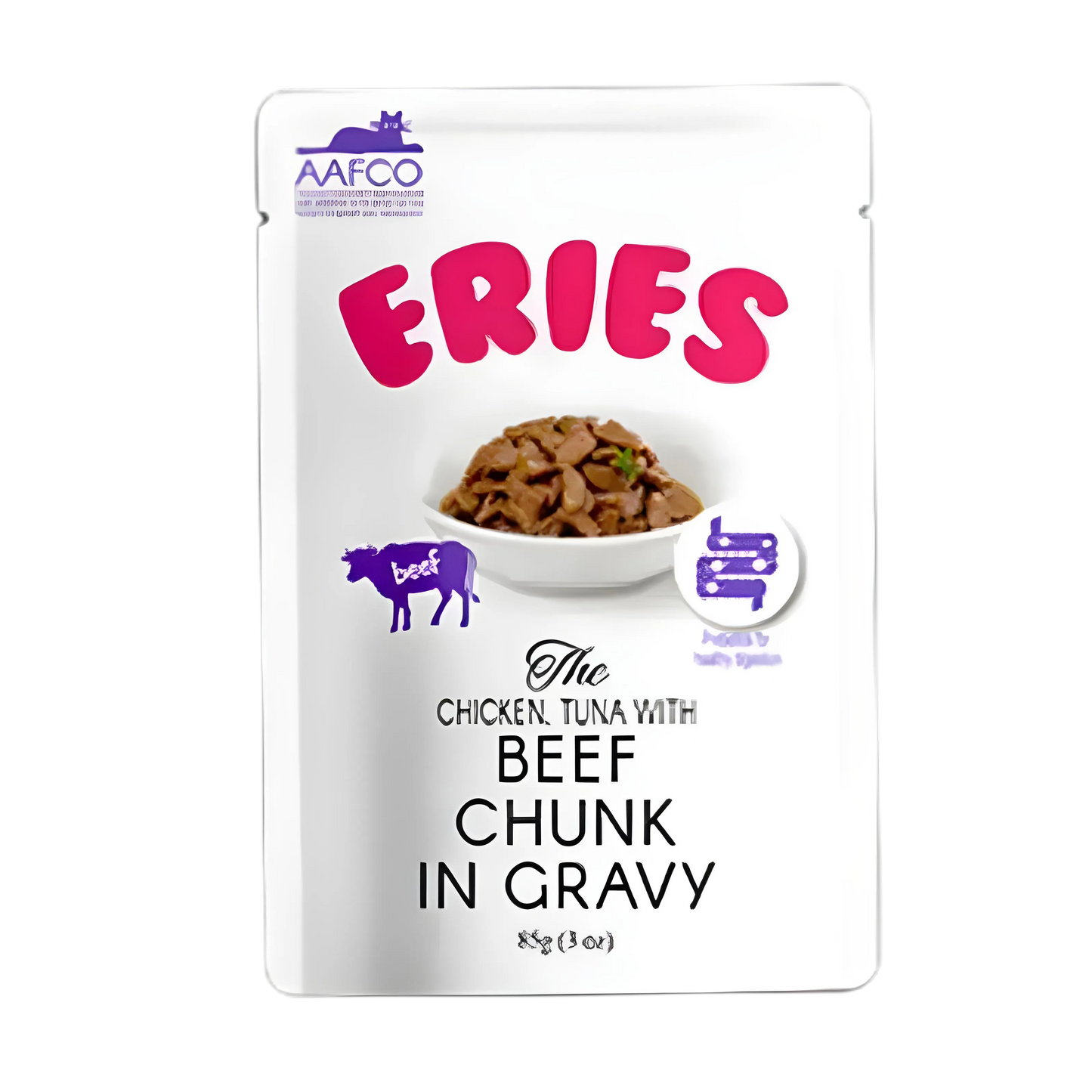 Copy of Eries Pouch in Gravy Beef Chuck 85g x12-Eries-Catsmart-express