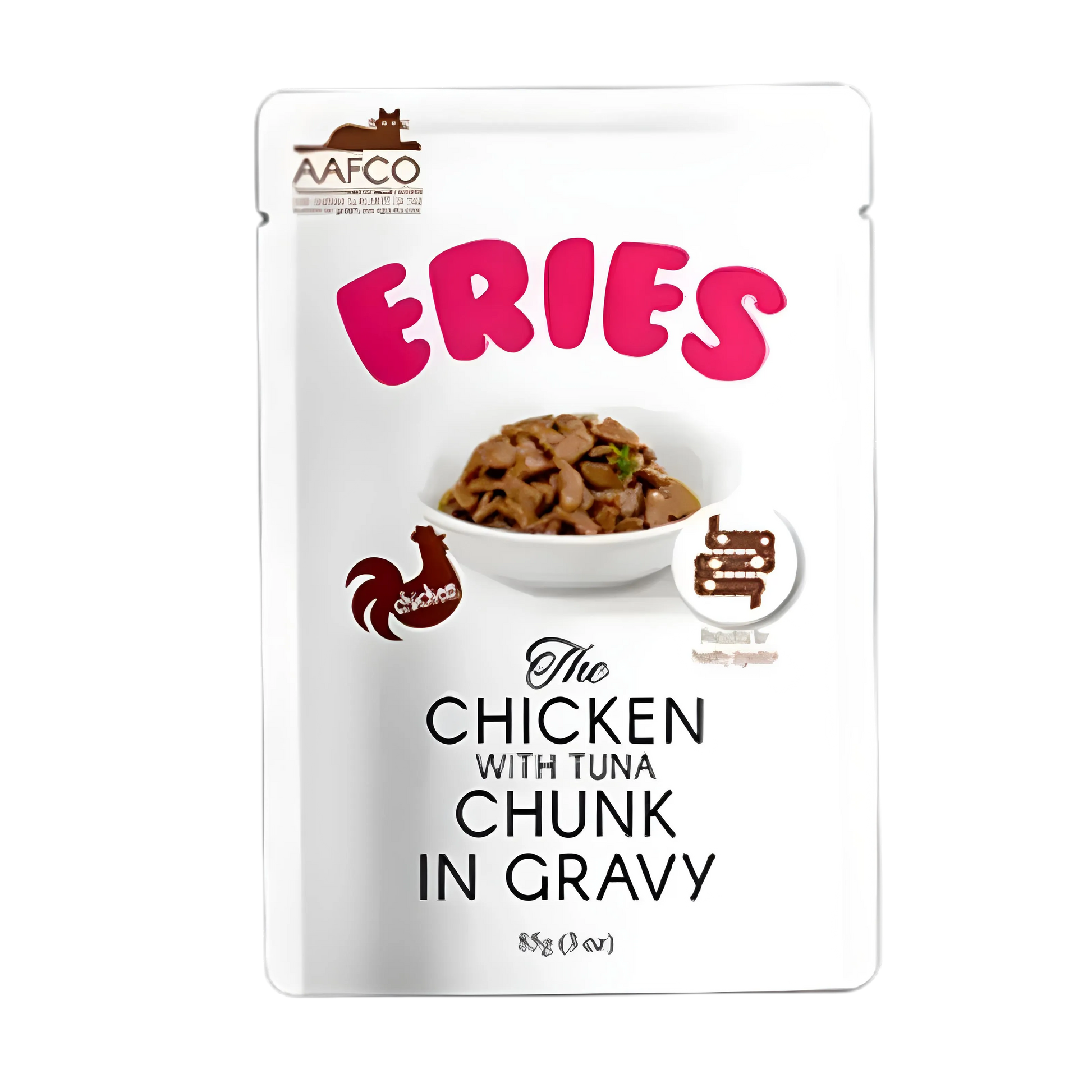 Eries Pouch in Gravy Chicken w/Tuna Chuck 85g x12-Eries-Catsmart-express