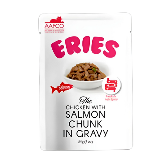 Eries Pouch in Gravy Salmon Chuck 85g x12-Eries-Catsmart-express