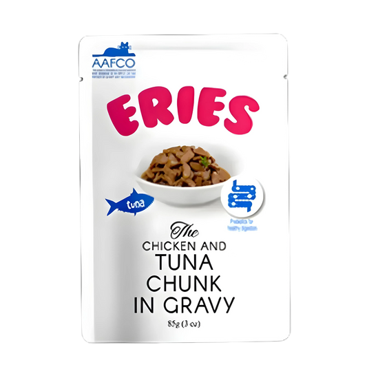 Eries Pouch in Gravy Tuna Chunk 85g-Eries-Catsmart-express