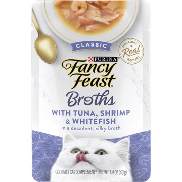 Fancy Feast Broths Classic Tuna, Shrimp & Whitefish 40g (16 Pouches)-Fancy Feast-Catsmart-express