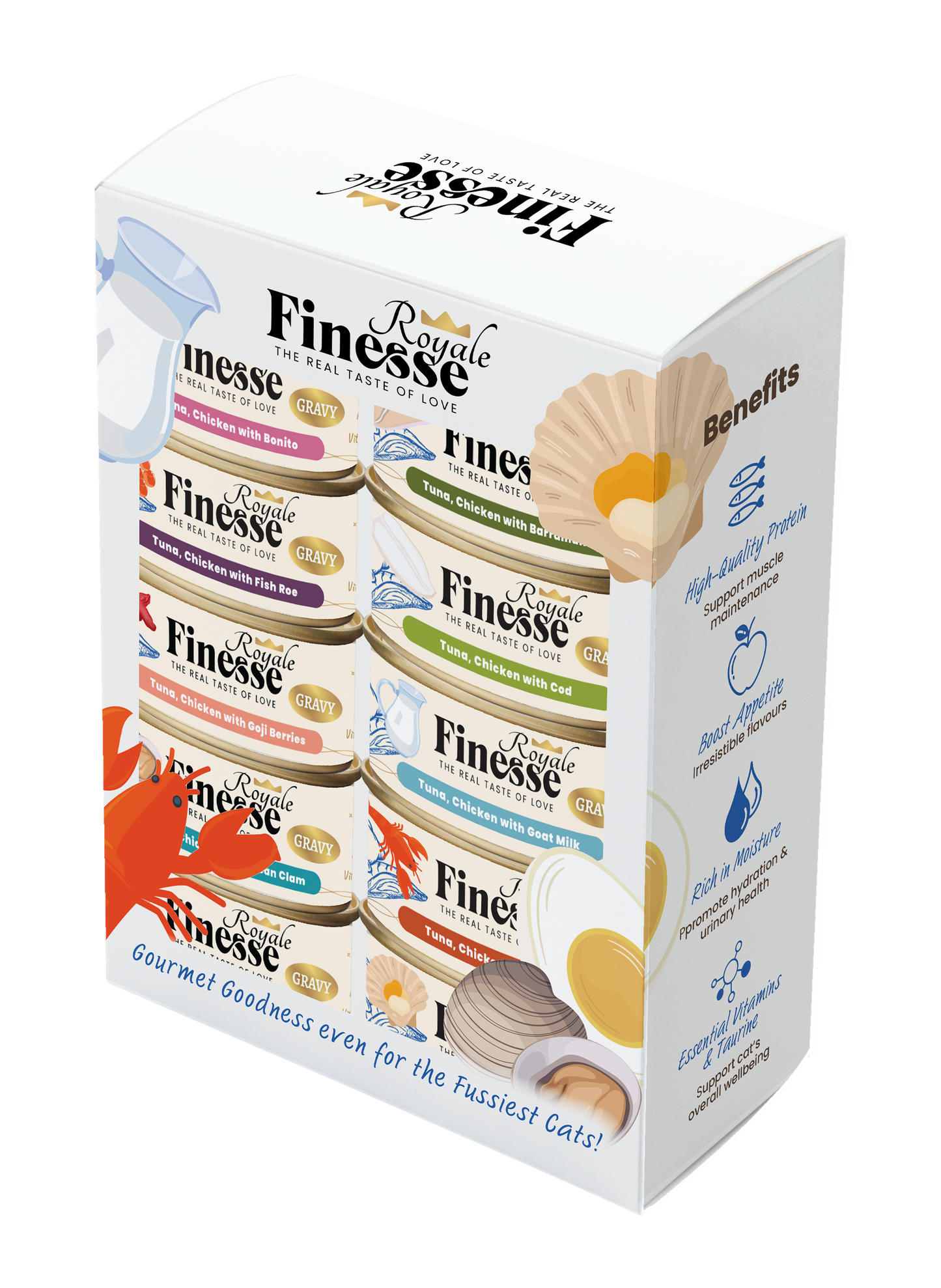 Finesse Royale Variety Box (85g x 10 cans)-Finesse-Catsmart-express
