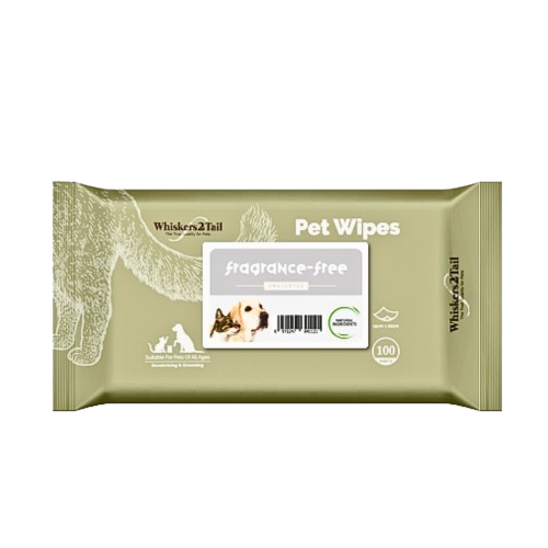 Whiskers2Tail Pet Wipes 100's Unscented (6 Packs)-Whiskers2Tail-Catsmart-express