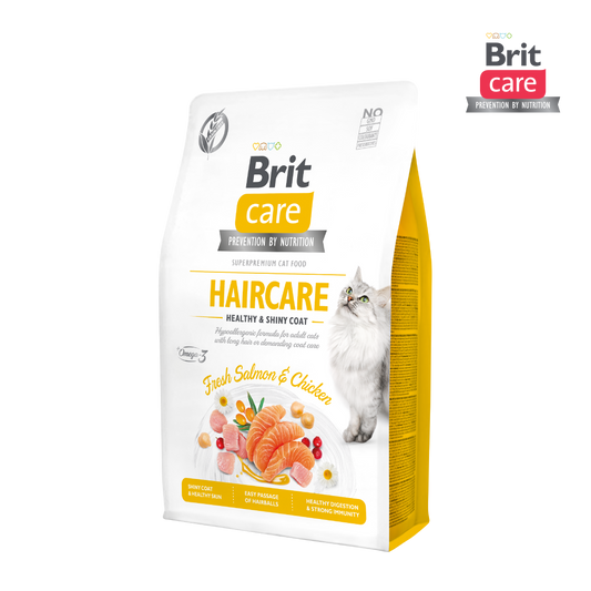 Brit Care Grain-Free Haircare Healthy & Shiny Coat 2kg (4 Bags)-Brit-Catsmart-express